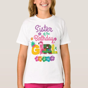 Hawaiian Luau zuster van de Birthday Girl Summer T-shirt