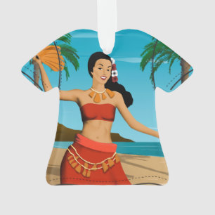 Hawaiian Mele Kalikimaka Aloha Shirt Ornament