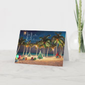 Hawaiian Mele Kalikimaka Beach Kaart (Voorkant)