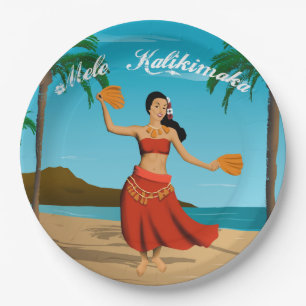 Hawaiian Mele Kalikimaka Briefkaart Papieren Bordje
