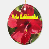 Hawaiian Mele Kalikimaka Keramisch Ornament (Links)