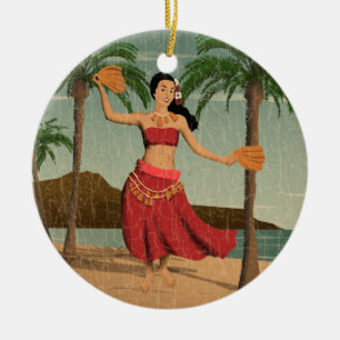 Hawaiian Mele Kalikimaka Keramisch Ornament