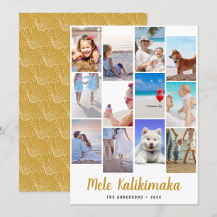 Hawaiian Mele Kalikimaka kerstfoto Collage Feestdagenkaart