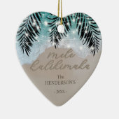 Hawaiian Mele Kalikimaka Tropical Keramisch Ornament (Rechts)