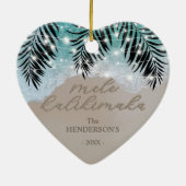 Hawaiian Mele Kalikimaka Tropical Keramisch Ornament (Achterkant)
