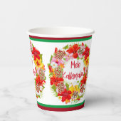 Hawaiian Mele Kalikimaka Tropische Schetsen Beker (Achterkant)