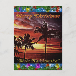 Hawaiian Merry-Briefkaart voor kerstmis Feestdagenkaart