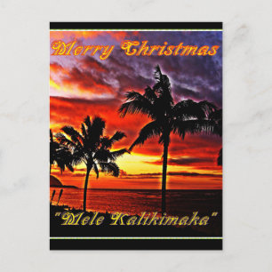 Hawaiian Merry-Briefkaart voor kerstmis Feestdagenkaart