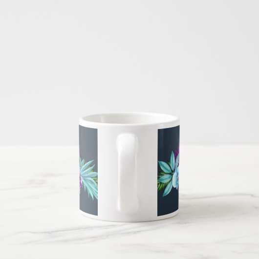 Hawaiian Midnight Orchids Espresso Mok (Achterkant)