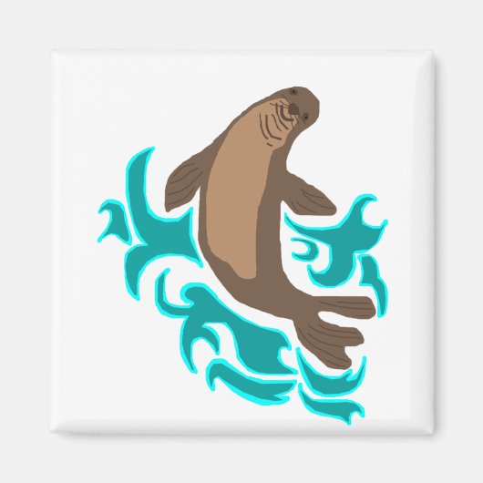 Hawaiian Monk Seal magnet Magneet (Voorkant)