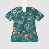 Hawaiian Monstera Barkcloth Fusion Ornament (achterkant)