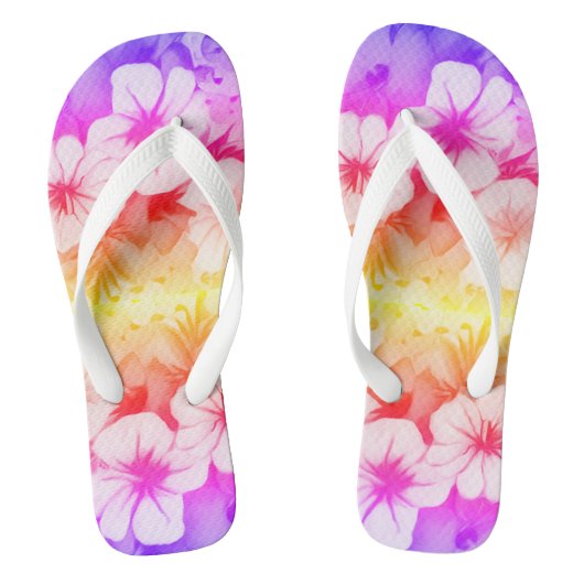 Hawaiian Multi Flower Teenslippers (Voetbed)