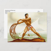 Hawaiian Net Fisherman Briefkaart (Voorkant / Achterkant)