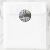 Hawaiian Ocean Beach Tree Foto Uitzicht Ronde Sticker (Tas)