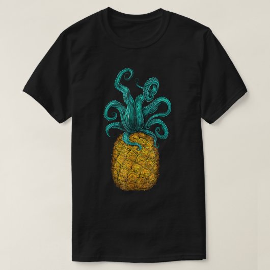 Hawaiian Octopus Pineapple Aloha Beach Hawaii Summ T-shirt (Design voorkant)
