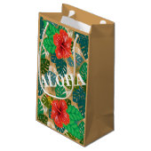 Hawaiian Oerwoud Foliage Hibiscus ALOHA Klein Cadeauzakje (Achterkant Gekanteld)