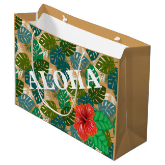 Hawaiian Oerwoud Foliage Hibiscus ALOHA Large Cadeauzakje