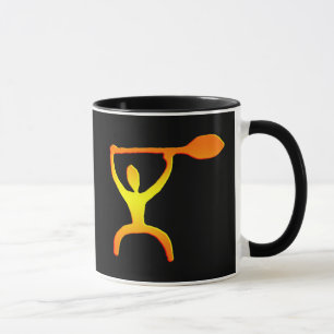 Hawaiian Paddle Man Petroglyph - Mok
