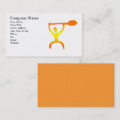 Hawaiian Paddle Man Petroglyph - Visitekaartje (Voorkant / Achterkant)