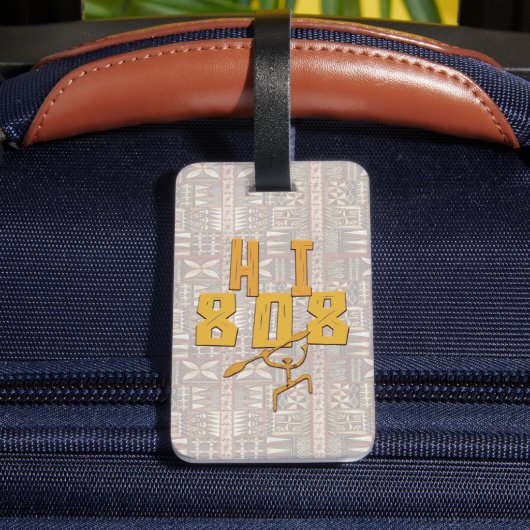 Hawaiian Paddleman en Tapa Bagagelabel (Achter Insitu 4)