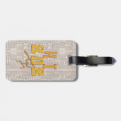 Hawaiian Paddleman en Tapa Bagagelabel (Achterkant horizontaal)