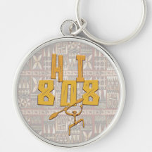 Hawaiian Paddleman en zijn vrouw. Tapa