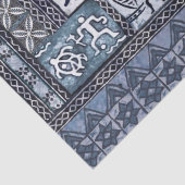 Hawaiian Paddleman Petroglyph Tapa Tissue Paper Tissuepapier (Detail)