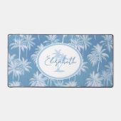 Hawaiian Palm Tree Silhouette Motif Blue ID1093 (Recto)