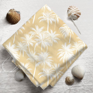 Hawaiian Palm Tree Silhouette Patroon Goud ID1093 Stof