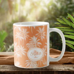 Hawaiian Palm Tree Silhouette Patroon Tacao ID1093 Koffiemok
