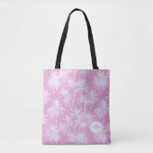 Hawaiian Palm Tree Silhouette Pattern Plum ID1093 Draagtas (Voorkant)