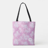 Hawaiian Palm Tree Silhouette Pattern Plum ID1093 Draagtas (Achterkant)