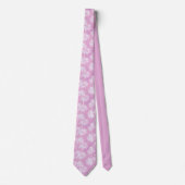 Hawaiian Palm Tree Silhouette Pattern Plum ID1093 Stropdas (Voorkant)