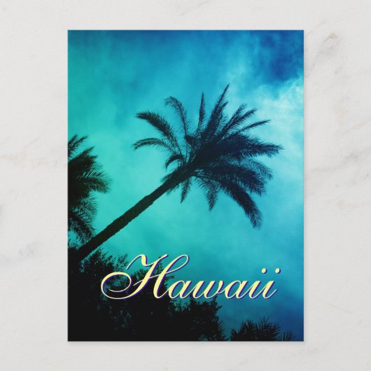 Hawaiian Palm Trees Briefkaart (Voorkant)