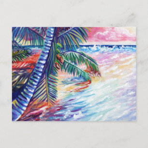 Hawaiian Paradise Tropical Seascape Palmbomen Briefkaart