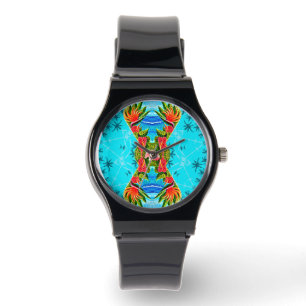 Hawaiian Paradise Twice (Blauw) Horloge
