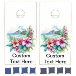 Hawaiian Party Corn Hole Boards en Tassen x2