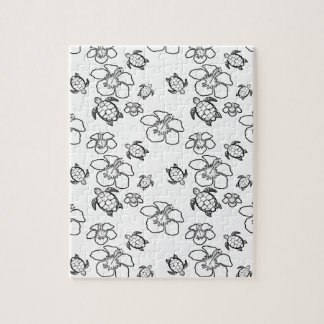 Hawaiian Pattern Adult Coloring Puzzle Legpuzzel