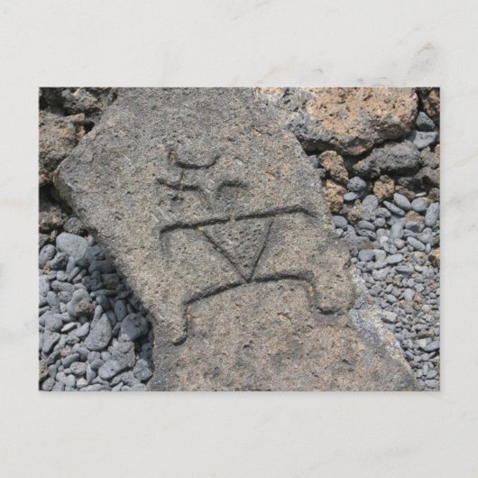 Hawaiian Petroglyph - Carte postale (Devant)