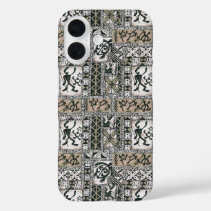Hawaiian Petroglyph Tapa doek telefoonhoesje iPhone 16 Hoesje