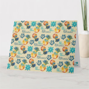Hawaiian Pineapple Mele Kalikimaka Wenskaart Kaart