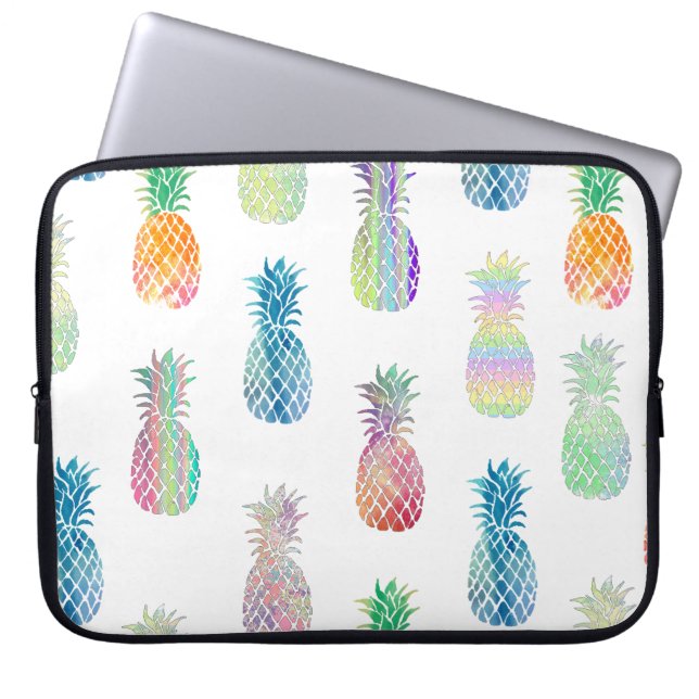 hawaiian pineapple pattern laptop sleeve (Voorkant)
