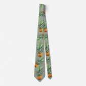 Hawaiian Pineapples Sage Green Stropdas (Voorkant)
