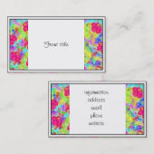 Hawaiian Pink Flowers Visitekaartje (Voorkant / Achterkant)