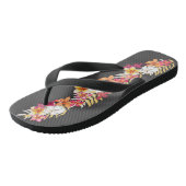 Hawaiian Plumeria en Gecko Flip Flop (Schuin)