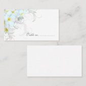 Hawaiian Plumeria Flourissant Blank Escort Cartes (Devant / Derrière)