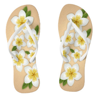 Hawaiian Plumeria Frangipani Tropische bloemen Teenslippers