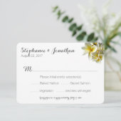 Hawaiian Plumeria White Mariage Répondre Avec Menu (Debout devant)