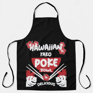 Hawaiian Poke Bowl Tako Poke Apron Schort