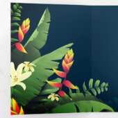 Hawaiian Print Drieluik Uitnodiging (Binnenzijde eerst)